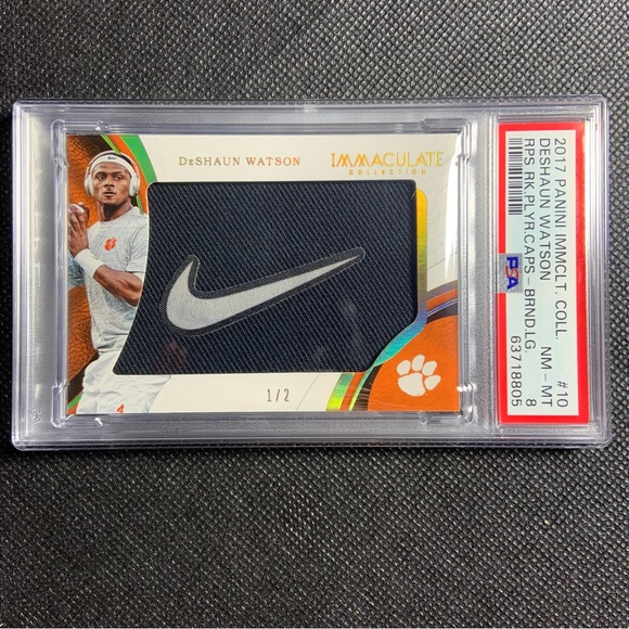 2017 Immaculate Collegiate Deshaun Watson SSP /2 RC Rookie Nike Patch PSA 8 - Picture 1 of 3